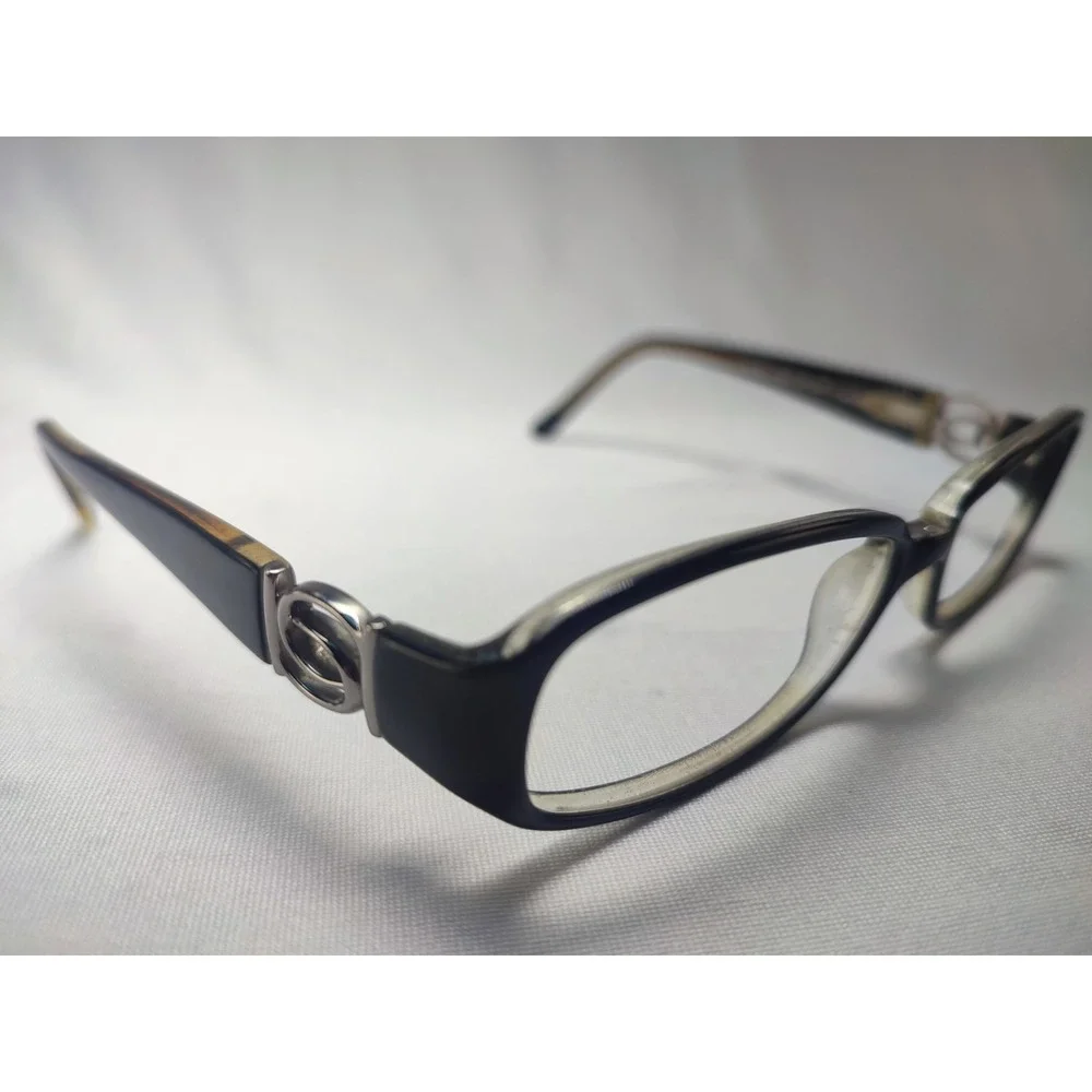 Bebe Academic BB5601 Jet Black Gold Glitter Women Eyeglass Frames 135
